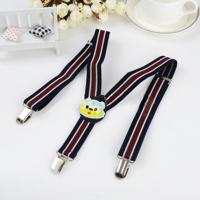 FASHIONIO Y- Back Suspenders for Boys(Blue)