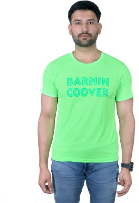 Barmin coover Typography Men Round Neck Light Green T-Shirt