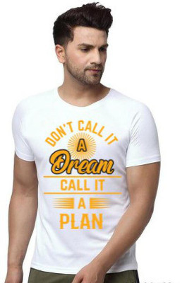 Zenloop Styles Printed Men V Neck White T-Shirt