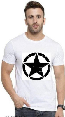Zenloop Styles Printed Men Round Neck White T-Shirt