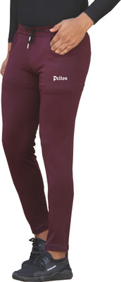 pelton Solid Men Purple Track Pants
