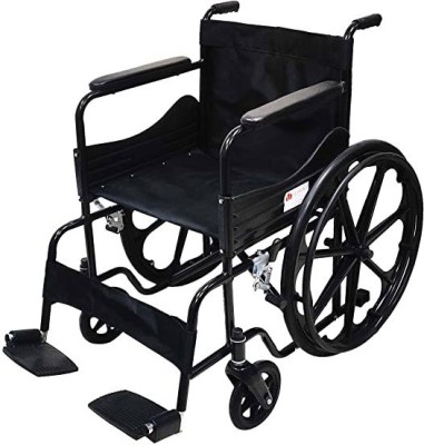 veayva Premium Mag Wheel Chair Regular Foldable Self Drive Wheelchair (black mag ) Manual Wheelchair(Self-propelled Wheelchair)