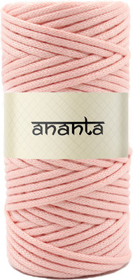 Ananta Crochet Macrame Cotton Nylon Cord Thread 3mm 50X2 Meters for Macrame Peach.