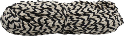 Bobbiny Braided Macrame Cotton Cord 10mm 20 Meters Thread Choti Macrame DIY Black White.