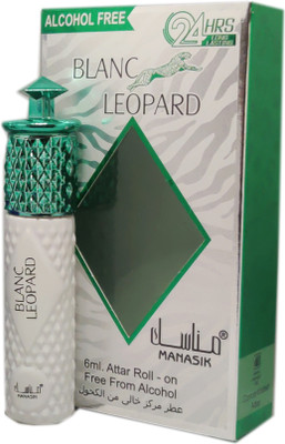 Manasik BLANC LEOPARD Alcohol - Free Concentrated Attar Roll On 6ml . Floral Attar(Floral)