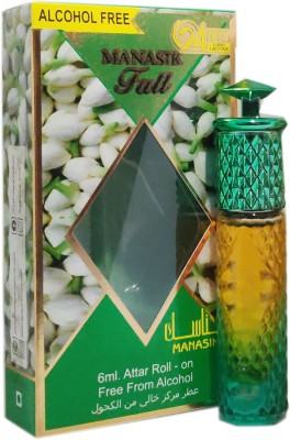 Manasik FULL Alcohol - Free Concentrated Attar Roll On 6ml . Floral Attar(Floral)