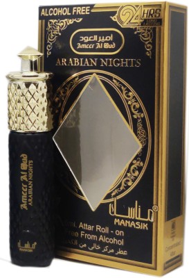 Manasik ARABIAN NIGHTS Alcohol - Free Concentrated Attar Roll On 6ml . Floral Attar(Floral)