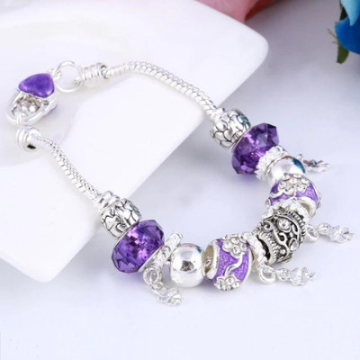 Digital Shoppy Crystal Silver Bracelet