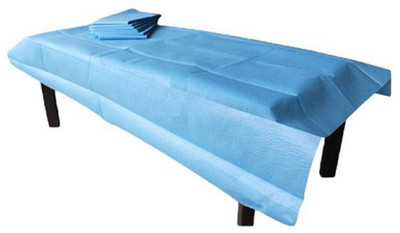 Linenovation 25 TC Polycotton Single Solid Flat Bedsheet(Pack of 15, Blue)
