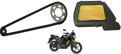 Digital Craft FZ V1 COMBO CHAIN SET . AIR FILTER 40 Teeth Sprocket(Yamaha FZ Pack of 4)