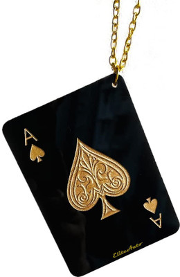 EliteAuto Laser-Cut HUKUM KA IKKA GOLDEN Double Sided Rear view Mirror Hanging Ornament Car Hanging Ornament(Pack of 1)