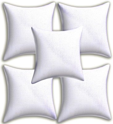 INDHOME LIFE Embroidered Cushions & Pillows Cover(Pack of 5, 40 cm*40 cm, White)