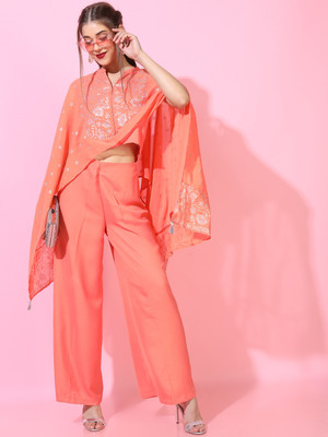 Vishudh Women Ethnic Top Pant Set