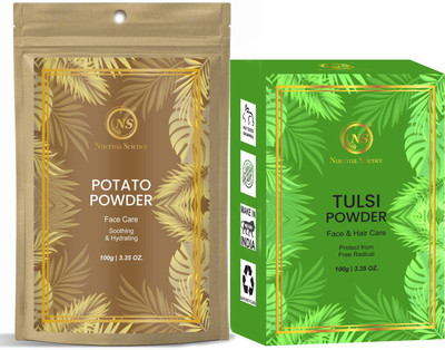 Nuerma Science Potato & Tulsi Powder for Glowing Skin & Reduce Pimple, Dark Spots (100GM Each)(200 g)