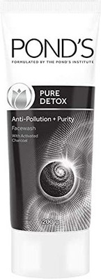 POND's  Pure Detox Anti-Pollution Purity With Activated Charcoal 200 GM Face Wash(200 ml)