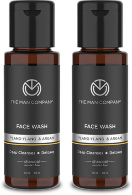 THE MAN COMPANY Charcoal FaceWash for Men (Pack of 2, 30ml Each) for Oily Skin Face Wash (60 ml)