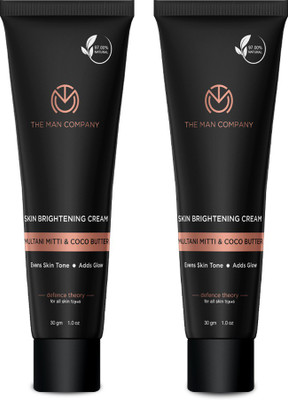 THE MAN COMPANY Skin Brightening Cream Multani Mitti & Coco Butter (Pack of 2 Minis, 30ml each) (60 ml)