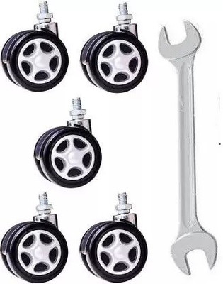 Briger Office Chair Wheel With Spanner Appliance Furniture Caster Set of 5 wheel Appliance Furniture Caster(Pack of6)