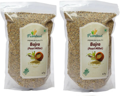 Farmbean COMBO Bajra Whole Grain For WeightLoss Digestive Rich Nutrients Fibre Pearl Millet(1 kg, Pack of 2)