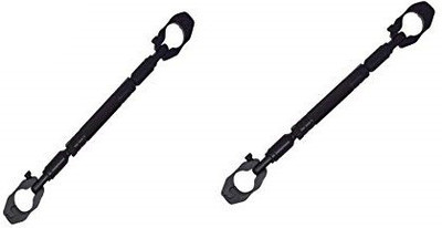 BLP Adjustable Universal Motorcycle Handlebar Cross Bar Model-1 (FULL BLACK) Pack 2 Handle Bar(Black)