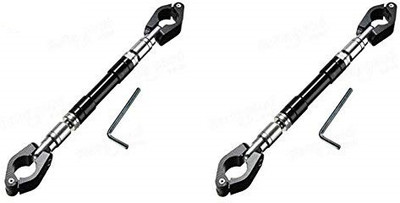 BLP Adjustable Universal Motorcycle Handlebar Cross Bar Model-1 (BLACK) Pack of 2 Handle Bar(Black)