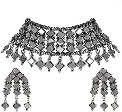 RV jewels Alloy Silver Silver Jewellery Set(Pack of 1)