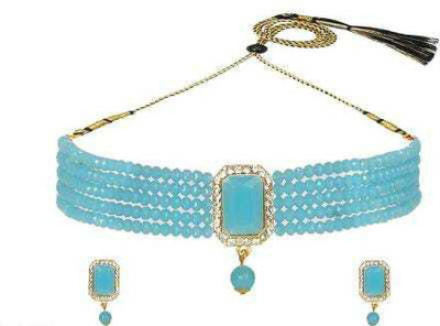 Zooni Collection Alloy Gold-plated Multicolor Jewellery Set(Pack of 1)