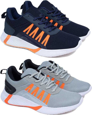 BERSACHE Boys Lace Running Shoes(Multicolor, 7.5-8 Year)