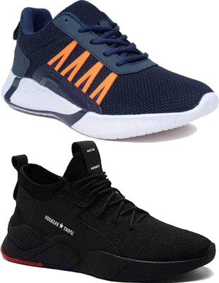 BERSACHE Boys Lace Running Shoes(Multicolor, 8.5-9 Year)