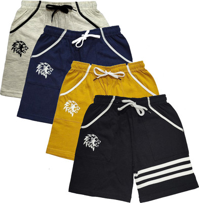 ATLANS Short For Boys Casual Printed Cotton Blend(Multicolor, Pack of 4)