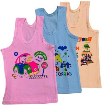 zeesok Vest For Boys & Girls Cotton(Multicolor, Pack of 3)