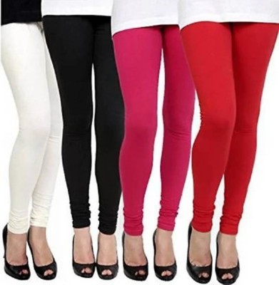 SHIVA TRADERS Ethnic Wear Legging(Black, White, Pink, Red, Solid)