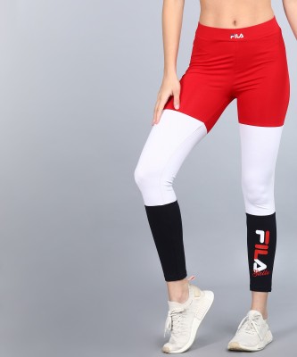 FILA Printed Women Red Tights