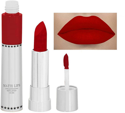 YAWI MATTE LIPS LONG LASTING GLOSS 2 IN 1 LIPSTICK(BRIDAL MAHROON, 8 g)