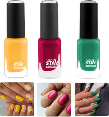 tanvi27 Ultimate Nail Polish Smooth and perfect intense finish MULTI COLOR(Pack of 3)