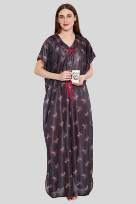 Qeboo Women Nighty(Black)