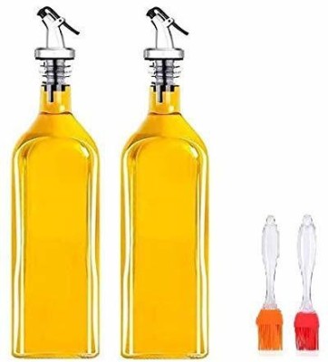 Beau Enterprise 2 pcs 500 ml oil bottles with oil brush and spatula set Kitchen Tool Set(White, Spatula)