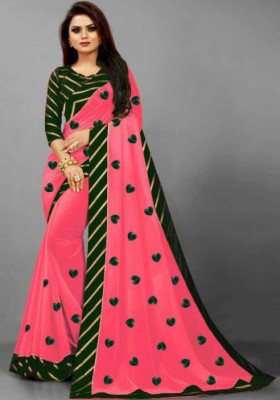 Jevlan Printed Bollywood Art Silk Saree(Pink)