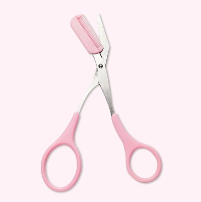 MACVL5 Mini Brow Class Cutting Scissors Easy-to-use Women Eyebrow Trimmer With Comb Scissors(Set of 1, Pink)