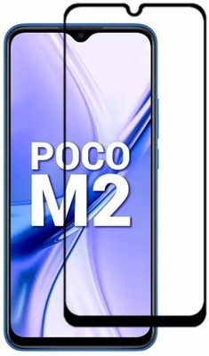 HUGSY Edge To Edge Tempered Glass for Poco M2(Pack of 1)