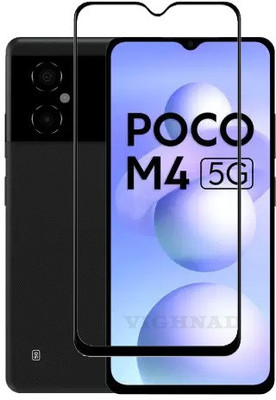 VIGHNAD Edge To Edge Tempered Glass for Poco M4 5G(Pack of 1)