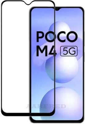 KMPERED Edge To Edge Tempered Glass for Poco M4 5G, Poco M2, Poco M5(Pack of 1)