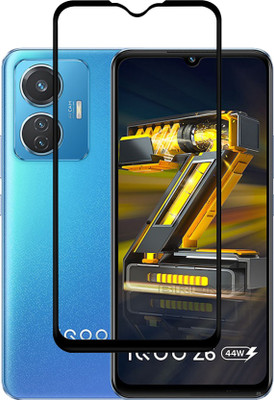 BRENZZ Edge To Edge Tempered Glass for IQOO Z6 5G, IQOO Z6 5G, Vivo IQOO Z6 5G(Pack of 1)