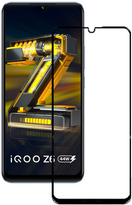 Caseline Edge To Edge Tempered Glass for iQOO Z6 44W(Pack of 1)
