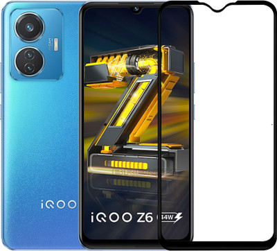 BRENZZ Edge To Edge Tempered Glass for IQOO Z6 5G, IQOO Z6 5G, Vivo IQOO Z6 5G(Pack of 1)