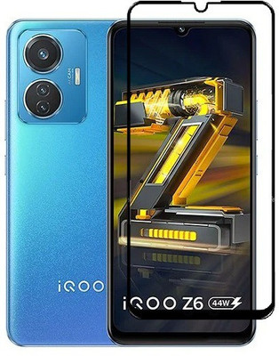 Caseline Edge To Edge Tempered Glass for iQOO Z6 44W(Pack of 1)