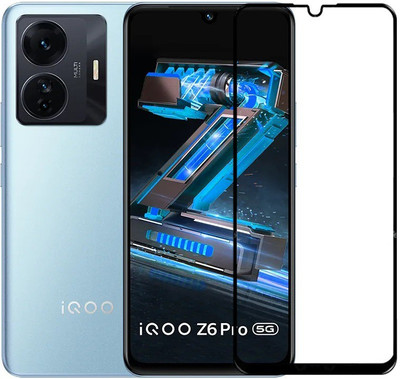 Caseline Edge To Edge Tempered Glass for iQOO Z6 Pro, iQOO Z6 Pro 5G(Pack of 1)