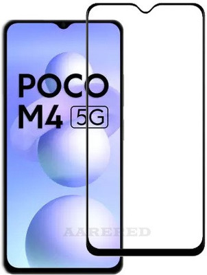 KMPERED Edge To Edge Tempered Glass for Poco M4 5G, Poco M2, Poco M5(Pack of 1)