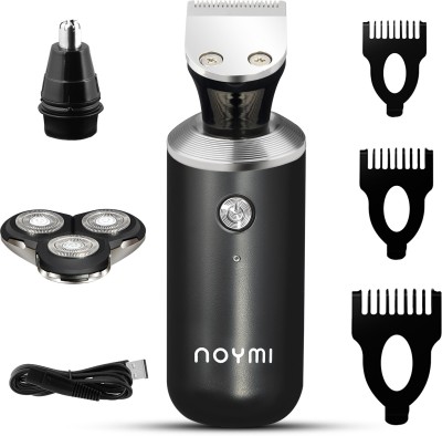 NOYMI 3D Rechargeable 100% Waterproof IPX7 Electric Shaver Wet & Dry Rotary Shavers for Men Electric Shaving Razors Trimmer, BLACK  Shaver For Men(Black)