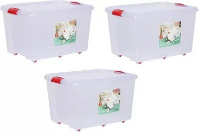 NEELESHWARI Plastic Utility Container  - 25 L(Pack of 3, White)